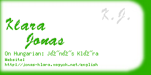 klara jonas business card